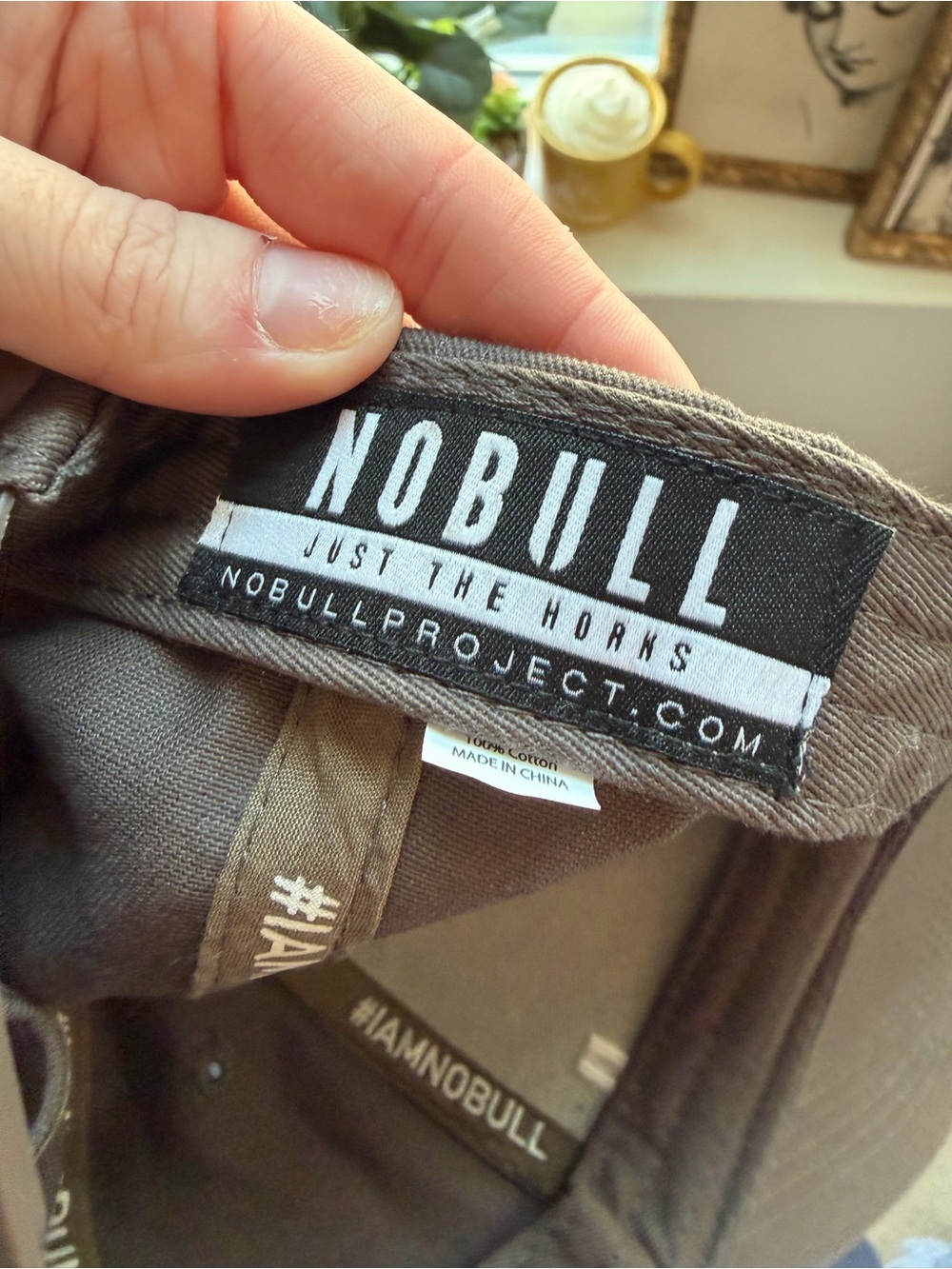 NOBULL Athletic Cap Brown/Grey Adjustable Strapback Unisex - Picture 4 of 5